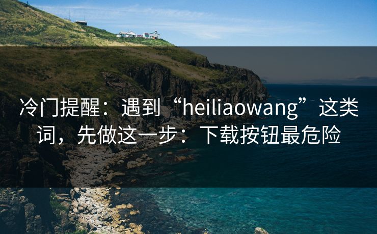 冷门提醒：遇到“heiliaowang”这类词，先做这一步：下载按钮最危险
