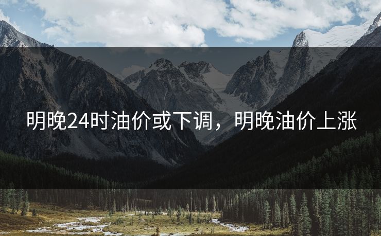 明晚24时油价或下调,明晚油价上涨